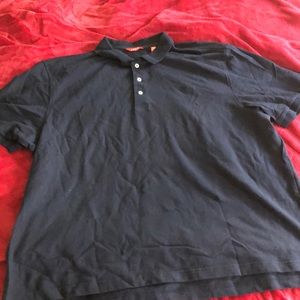 Navy blue, men’s collared shirt